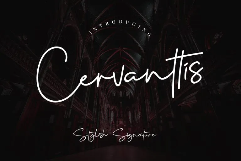 Cervanttis signature font preview