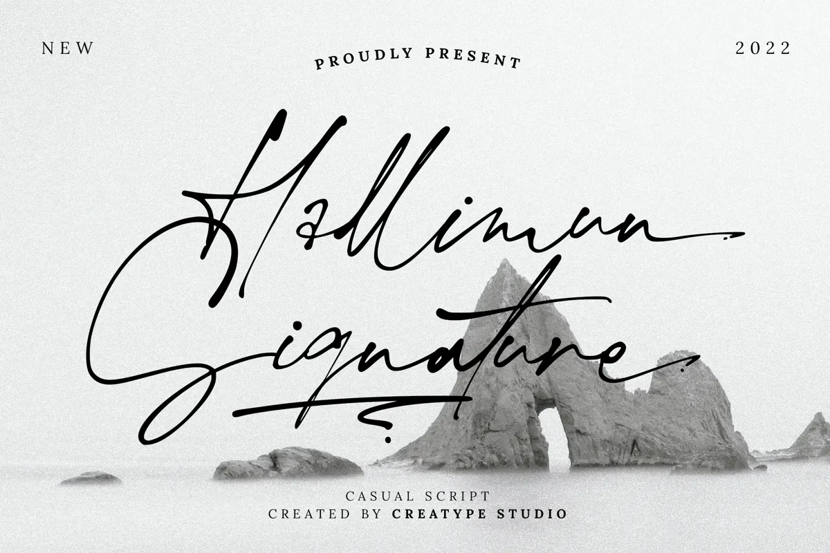 Hallimun Signature font preview