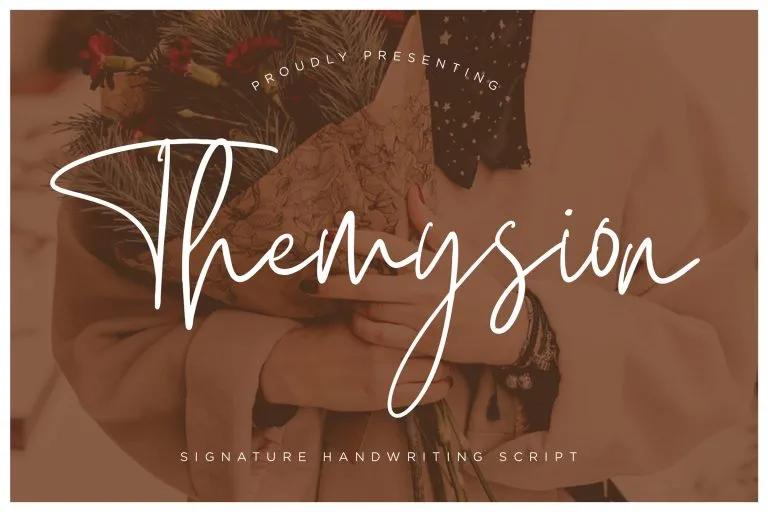 Themysion signature font preview
